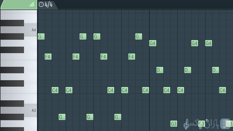 یک فایل MIDI در اف ال استودیو