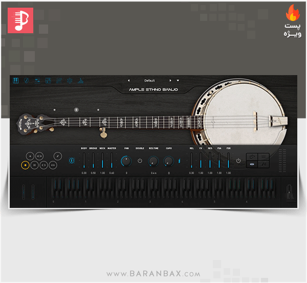 وی اس تی بانجو خوش صدای آمپل AMPLE SOUND Ample Ethno Banjo v1.0.0