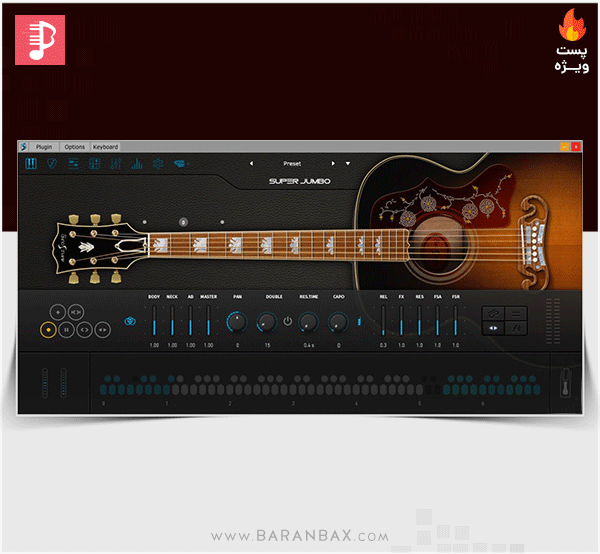 وی اس تی گیتار آکوستیک وینتیج Ample Sound Ample Guitar Super Jumbo v3.5